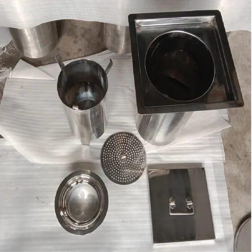 SS Floor Drain Trap Set - Stainless Steel Floor Drain with Trap for Kitchen, Bathroom & Industrial Use