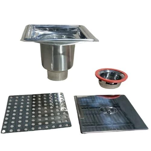 SS Drain Trap Stainless Steel 150mm x 150mm x 225mm for Sanitary Ware